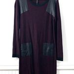 W118 By Walter Baker Walter Baker dress knit faux leather patches‎ sweater medium long sleeve NWT Photo 0