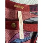 Free People Red Floral Boho Tunic Mini Dress Top Size Small Photo 6