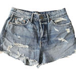 GRLFRND  Helena denim distressed jean shorts Size 26 Photo 0