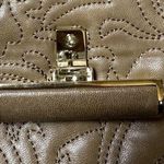 BCBGMAXAZRIA  Brown Embossed Clutch on Chain Photo 4