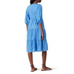 Sweet Baby Jamie Tiered Wrap Midi Dress Blue Womens Size Small Photo 2