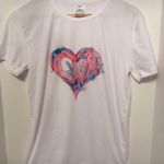 Heart Print Shirt, XL ❤️ Pink Photo 2