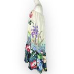 Anthropologie  Midi  Dress Women's Med White Blue Floral Strapless Tunic High Low Photo 3