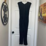 Helmut Lang Helmet Lang 100% Silk Black V-Neck Cap Sleeve Jumpsuit Photo 5