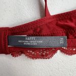 Aerie  Happy Size 32A Bra Very Sexy Lined Demi Push Up Underwire Red Lace Plunge Photo 10