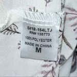 Olivaceous  White Purple Floral Babydoll High Low V Neck Blouse Medium NWT Photo 14