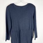 Anthropologie Akemi + Kin Small Dress Embroidered Aztec Blue Tunic Knit Long Sleeve Hi Lo 878 Photo 7