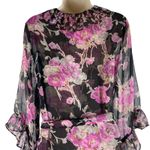 Misa Los Angelos Naia Floral Print Chiffon Wrap Midi Dress Size XS Photo 10