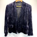 Lucky Brand Velvet Black Purple & Red Flowers Blazer Jacket Shimmery Whimsigoth Photo 0
