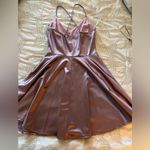 Windsor Elegant Satin V-Neck Dress Photo 2