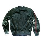 EXPRESS  x Karlie Kloss size medium reversible satin jacket optimist military seq Photo 7