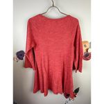 Deletta  by Anthropologie Coral Pleated 3/4 Sleeve Tunic Top - Size - Medium Photo 1