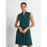 Of Mercer Park Place Dress in Teal XSmall Womens Jersey Modest Blue Size XS Photo 15