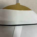 Zac Posen Zac  White Button Down Shirt Black Piping Photo 4