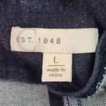 Cato  Dark Wash Denim Jacket Size Large 3/4 Sleeve Denim Blazer Photo 6