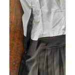 Gracia EUC  Black Pleated Dress‎ with Navy Pinstripes Size Small Photo 7