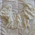 Crochet Boho Top White Size M Photo 3