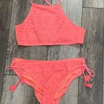 Bongo Coral Crochet Halter Bikini With Large Top And XL Bottom Photo 0