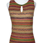 Ralph Lauren Lauren   Linen Silk Blend Indian Western Southwest Top Tank  Medium Photo 0