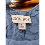 Knox Rose Boho Blue Ombre Midi Shift Dress Gauzy Asymmetric Hem Size Small Photo 4