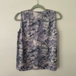 margaret o'leary purple & cream silk tank top size S Photo 10