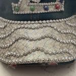 Las Vegas vibe denim cap with rhinestones and pearl detailing streetwear hat Photo 5