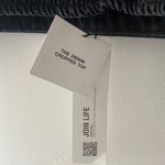 ZARA NEW Black Rhinestone Denim Crop Top Photo 5