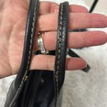 Fossil Black Pebble Leather Stitches Medium Shoulder Satchel HandBag Purse EUC. Photo 5