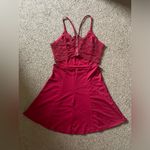 Sun Dress, Mini Red Lace V Photo 9
