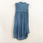 Free People Sleeveless Tie Neck Blue Top Photo 7