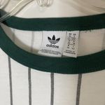 Adidas green striped baseball tshirt short sleeve dress size US small Photo 2