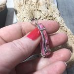 Fleece pink geode Druzy sterling pendant Pink Photo 3