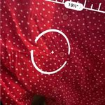 Monki  red & white polka dot button down L Photo 6