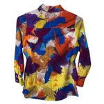 Soft Surroundings Painters Palette Gauze Buttondown Shirt Size Small Artsy Photo 4