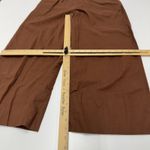 Kourt Pants Womens Medium Brown Flax Linen Wide Leg Crop Culottes Photo 7