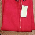 Michael Kors Logo Ribbed Mock MK neck zip size M Photo 3