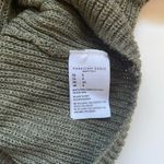 American Eagle Olive Green Button Shoulder Boatneck Sweater Photo 8