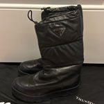 Prada  Black Leather Moonboots Photo 2