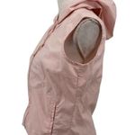 Abercrombie & Fitch Light Pink Cropped Hooded Vest Full Zip Cotton Lycra Large Photo 1