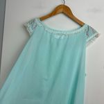 Vintage Barbizon Nightgown Prairie Dress Sz Large Light Blue Floral Embroidered Photo 12