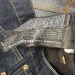 ZARA Jeans Womens US 6 Dark Blue High Rise Straight Leg Raw Hem Denim Pants Photo 3