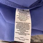 French Connection Puff Sleeve Crepe Button-Up Top Preppy Blouse Size 2 Baja Blue Photo 5