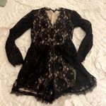 Francesca's Francesca’s Black Lace Romper S Photo 0