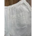 Anthropologie  White Linen Drawstring Shorts XS Summer Beach Lounge Photo 3