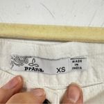 prAna  White Pleated Short Sleeve Blouse Womens XS Beachy Casual Cotton Peasant Photo 6