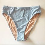 J.Crew High Rise Cheeky Bikini Bottom in Blue Mist Size M New Photo 2