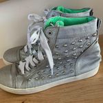 Wanted High Top Sneakers Silver Studded Fashion Shoes Womens 7.5 Photo 0