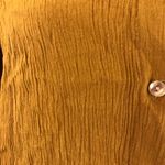 Vintage 90s ERA Yellow Ochre Crinkle Textured Long Sleeve Button Up Shirt Loose Photo 2