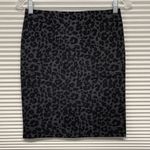 Loft NWT Black Leopard Print Pull On Pencil Skirt Photo 2