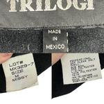 Trilogi Wool Blend Coat Black Faux Leather Trim Single Breasted Jacket Medium Photo 14